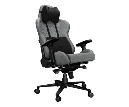 Fotel gamingowy Yumisu 2050 (Jasnoszaro-Czarny) Tkanina Y-2050-LB-M